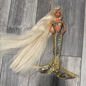 Mattel Mermaid Doll with Gold and Blonde Features